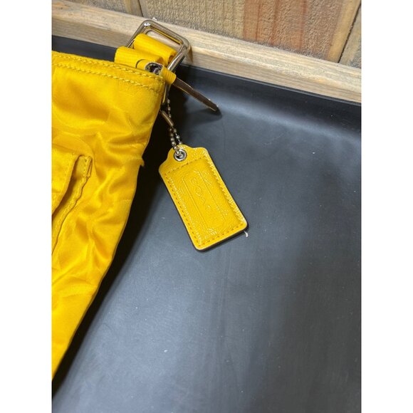 Coach Yellow Crossbody Bag With Signature C Jacquard Design & Adjustable Strap - Picture 3 of 9